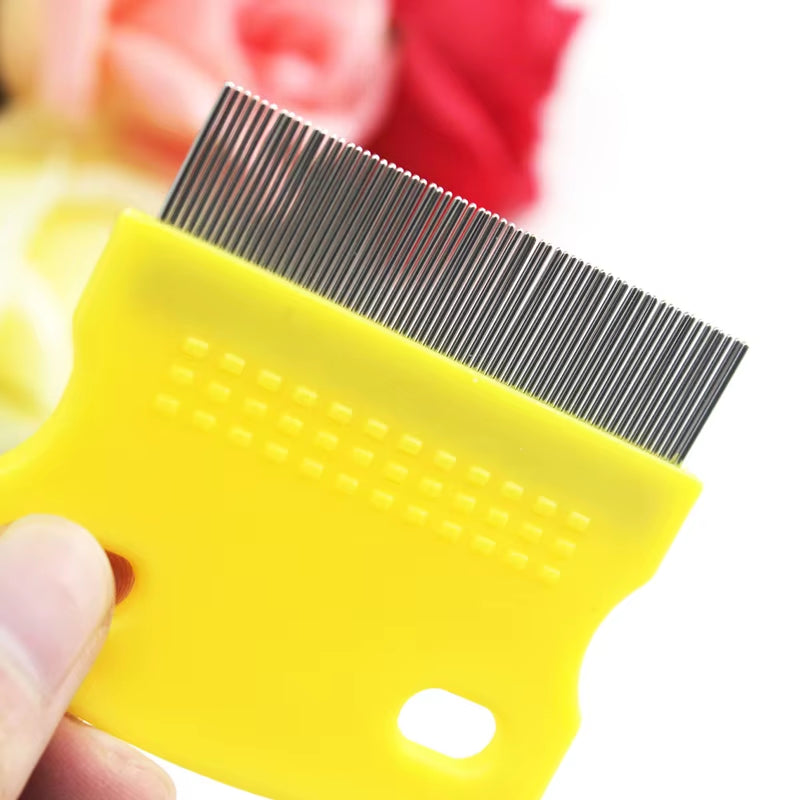Stainless Steel Pet Grooming Hair Comb Long Thick Hair Fur Removal Flea and Lice Brush Pets Combs for Dog Cat Rabbit Guinea Pig
