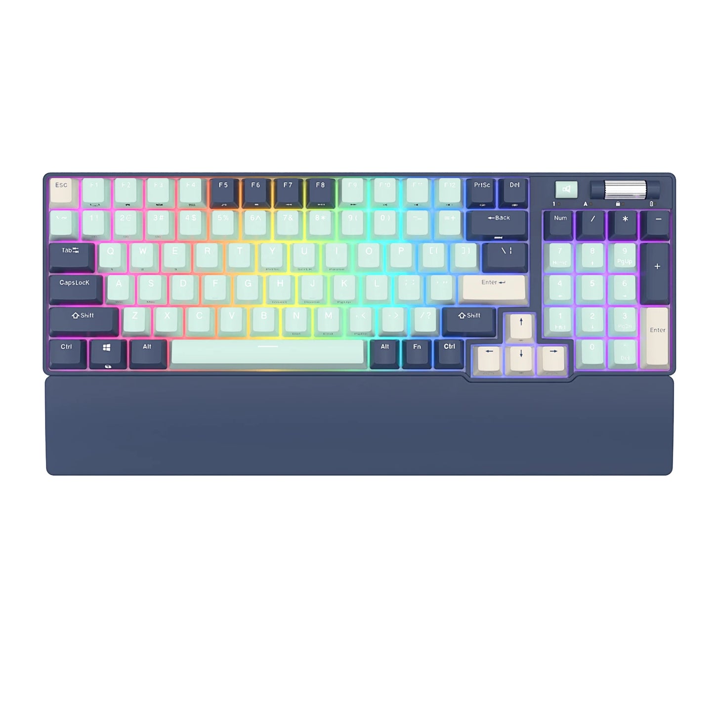 ROYAL KLUDGE 96 RGB Tri-Mode BT5.0/2.4G/USB-C Hot-Swappable Mechanical Keyboard 96 Keys Bluetooth Wireless Gaming Keyboard