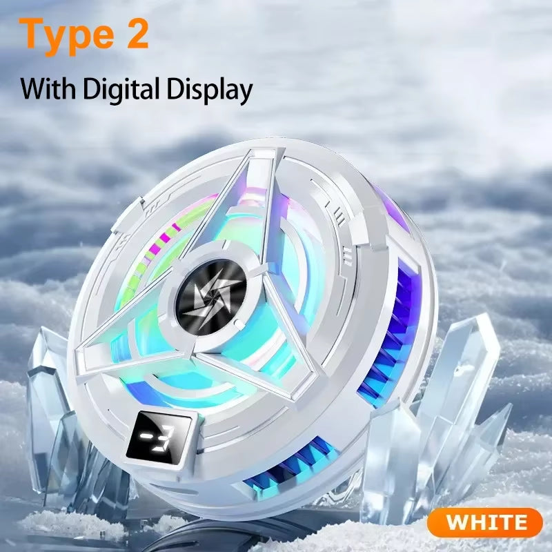 SL17 Magnetic Phones Cooler Back-Clip 2 in 1 Game Cooler Semiconductor Fast Phone Cooling Fan for IOS Android Phone