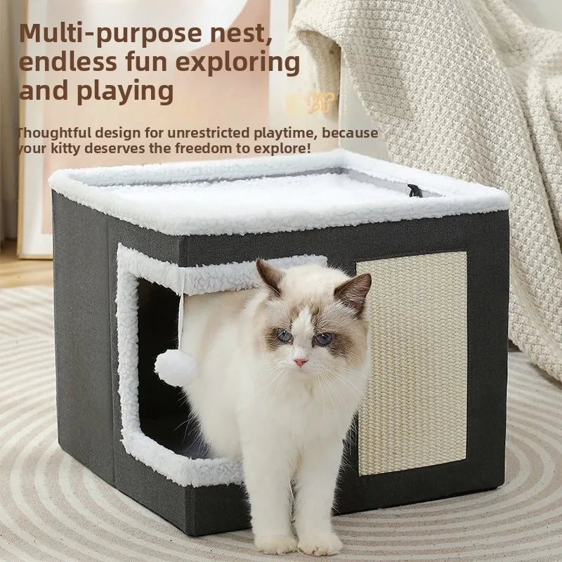 Hot Sale High Quality Foldable Cat Dog Condos Bed for Indoor Cats Cube House