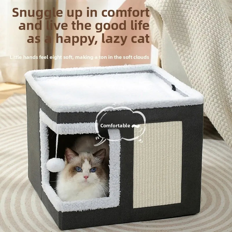 Hot Sale High Quality Foldable Cat Dog Condos Bed for Indoor Cats Cube House