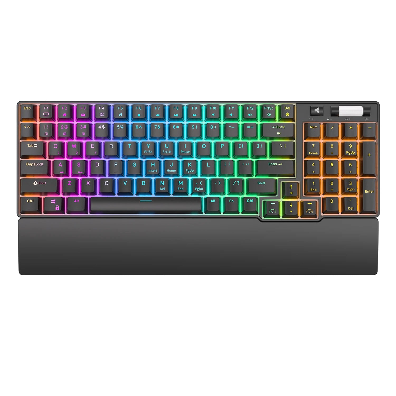 ROYAL KLUDGE 96 RGB Tri-Mode BT5.0/2.4G/USB-C Hot-Swappable Mechanical Keyboard 96 Keys Bluetooth Wireless Gaming Keyboard