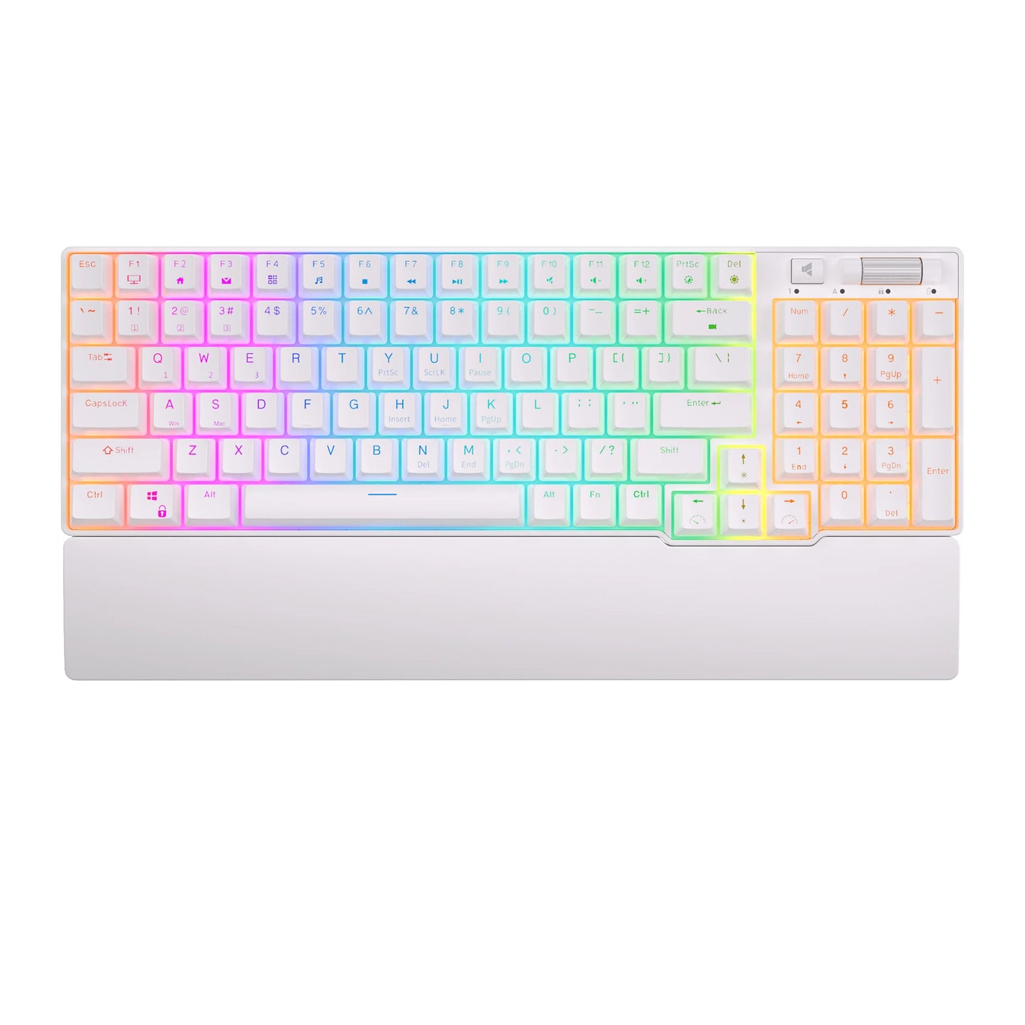 ROYAL KLUDGE 96 RGB Tri-Mode BT5.0/2.4G/USB-C Hot-Swappable Mechanical Keyboard 96 Keys Bluetooth Wireless Gaming Keyboard