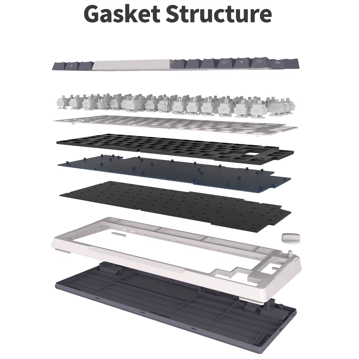 H81 Royal Kludge Gasket Structure Tri-Mode Mechanical Keyboard 81 Key 80% RGB Backlit 2.4G Wireless Bluetooth Gamer Keyboard